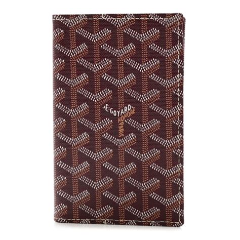 goyard pass holder|GOYARD Goyardine Passport Holder Burgundy .